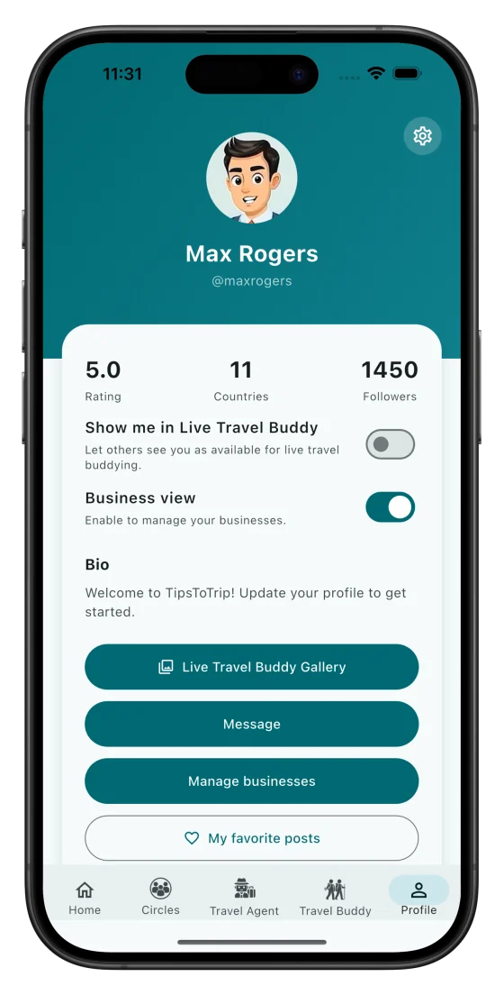 TipsToTrip discovery screen on iPhone 16 Pro Max