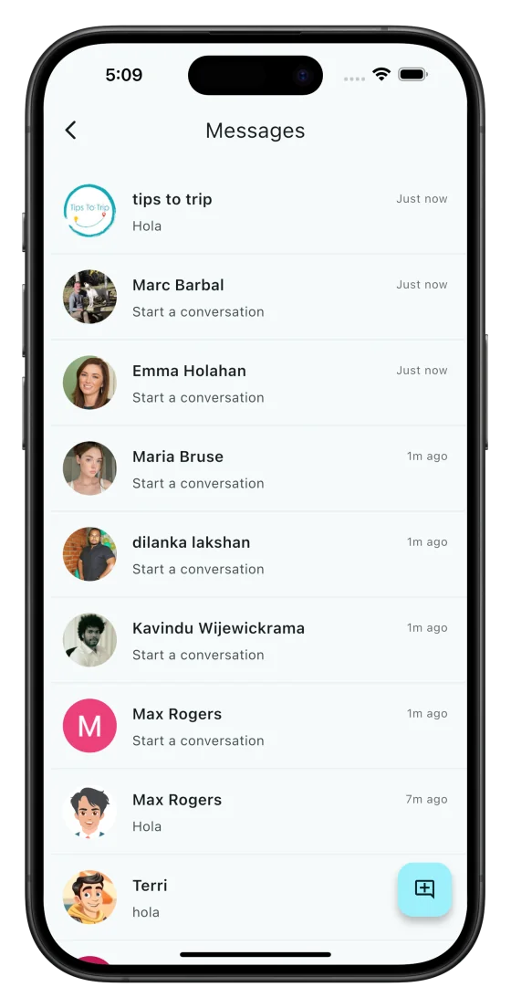 TipsToTrip profile on iPhone 16 Pro Max